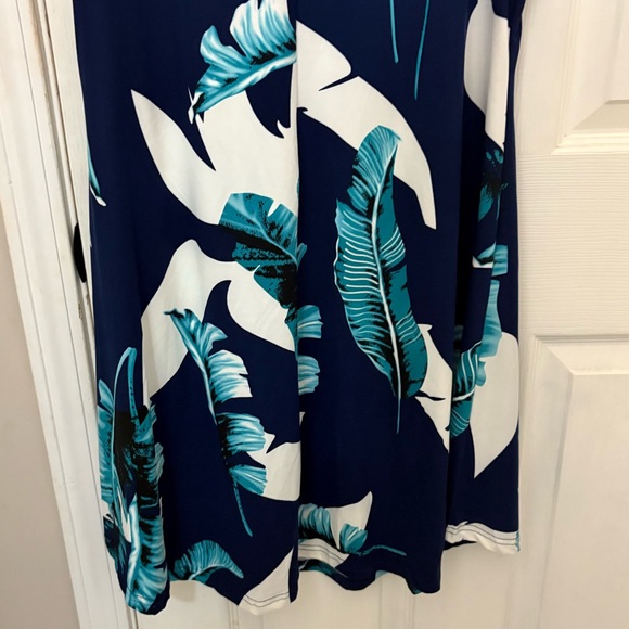 NWT!! Molerani Tropical Leaf Print Sleeveless Floral Swing Dress - Picture 11 of 11